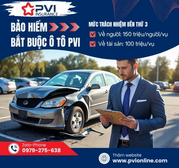 Bảo Hiểm Bắt Buộc Ô Tô PVI